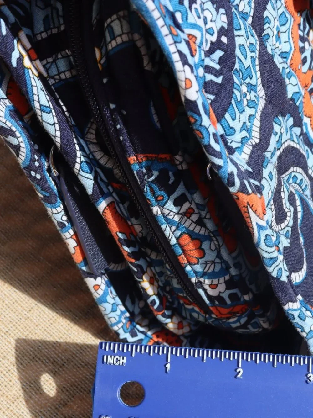 Vera Bradley Hanging Organizer Marrakech Blue and Orange Retired Pattern